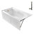 Streamline 60 in. x 32 in. Acrylic Left-Hand Drain Alcove Bathtub in Glossy White With External Drain-108301913