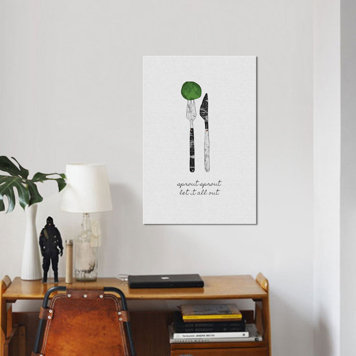 « de germination », impression sur toile, H 12 po x l 8 po x P 0,75 po, Toile tendue, Pas de tapis