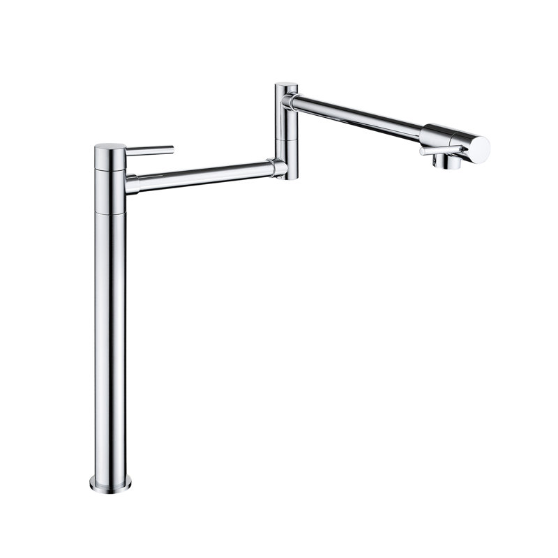 Extension Pot Filler Faucet In - 360 Rotation And Foldability, Brass Construction, Double Handles For Accurate Water Delivery, Corrosion Oxidation Resistance Treatment With Extending Finish, Made,
