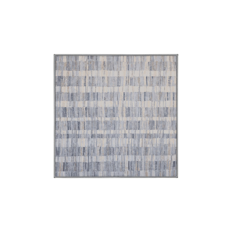 Tapis gris lavable à la machine, Carré 7 pi