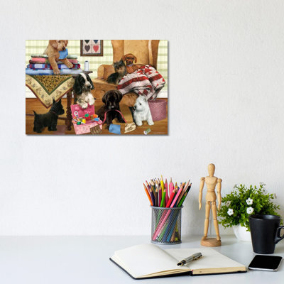 «Quilting Pups» par Giordano Studios - impression sur toile tendue
