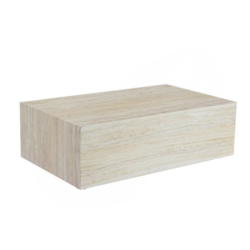 Rehaussez votre espace de vie avec cette table basse moderne en panneau de fibres à densité moyenne qui présente des motifs de texture de couleur bois clair et doux. Il est caractérisé par un design élégant. 39,3 * 23,6 * 11,8.