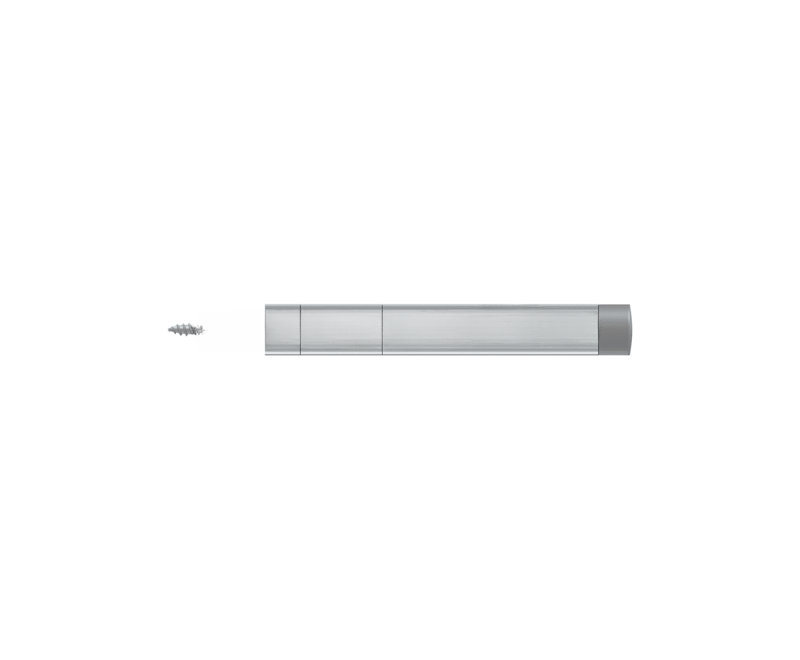 Pare-chocs de porte de plinthe Deltana BDS450U26, laiton massif en chrome poli, Chrome poli