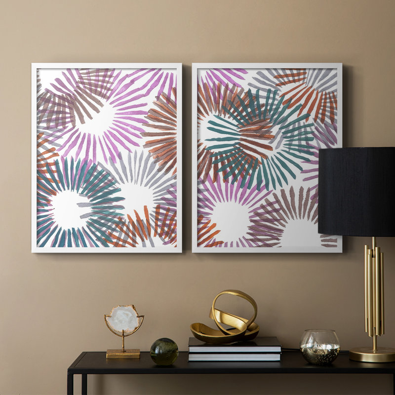 Starburst I-Premium, reproduction encadrée prête à accrocher - aucun clou requis - aucun clou requis, Blanc