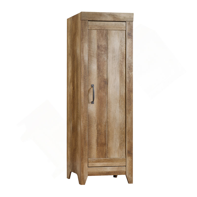 Armoire de rangement étroite, finition brune