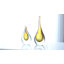 Stretched Neck Vase-Amber-Lg