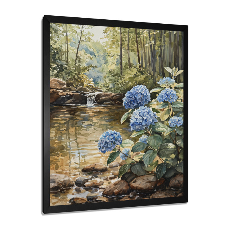 Genine - Floral Wall Art Prints, H 20 po x l 12 po, Reproduction encadrée d'une seule photo, Noir, noir, noir, noir
