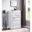 Commode blanche à 1 porte avec serrure de contenant-134581560
