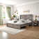 Oceant Farmhouse Bed Frame with 49.2" Barn Door Headboard