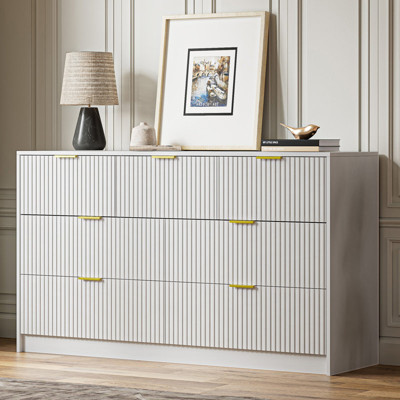 7 - Drawer Dresser, 55.1" W, White