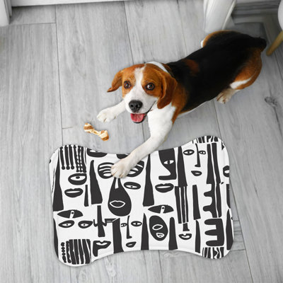 Modernist People Art - Tapis d'alimentation en os 1 pièce