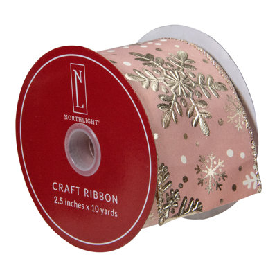 2.5 " Abstract Plastic Snowflake Ribbon