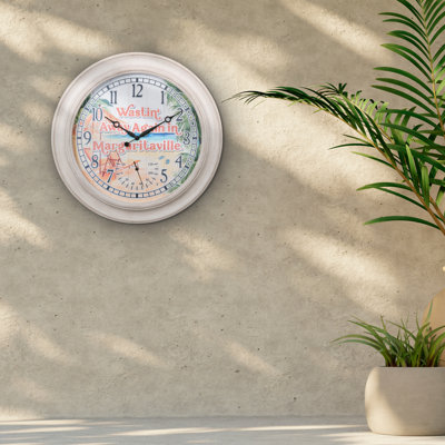 Très grande horloge murale 26,2 po Quartz analogique Margaritaville