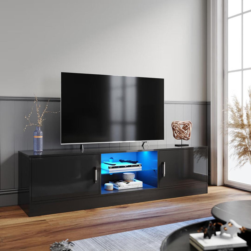Danyluk TV Stand for TVs up to 60", Black
