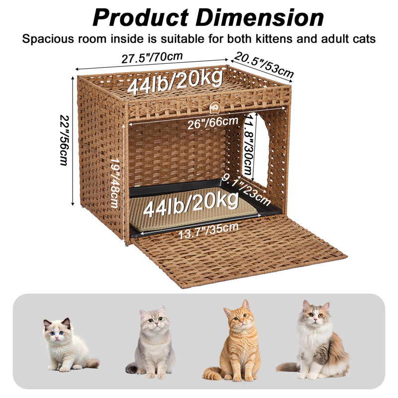 MDF Litter Box, Ivory