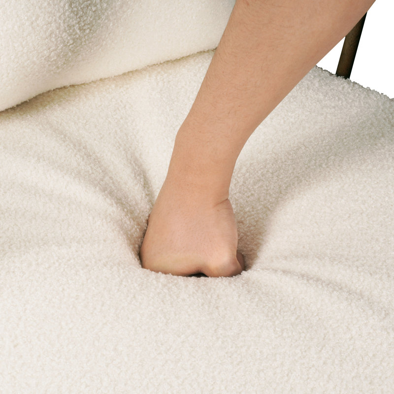 Iyaas Upholstered Armchair, Ivory Polyester