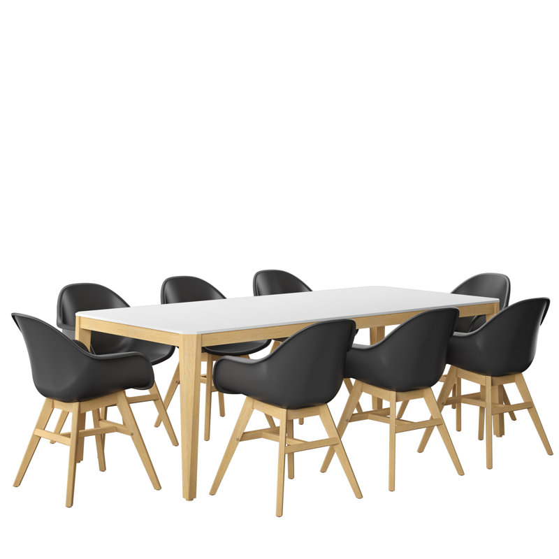 Ensemble de salle à manger Pankau, Blanc