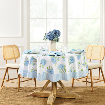 Farrand Nantucket Hydrangea Floral Garden Tablecloth
