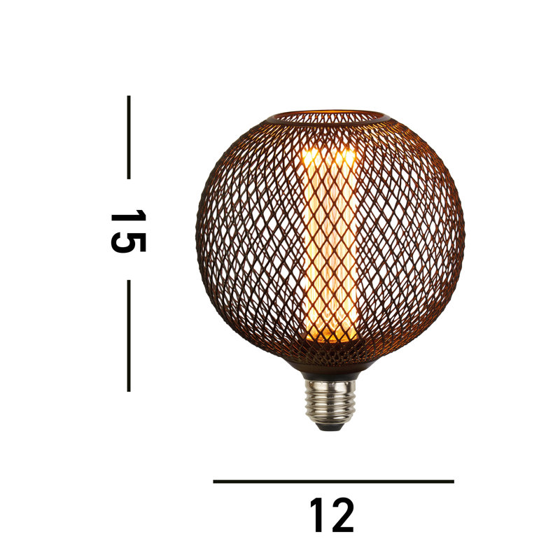 3.5W E27 Dimmable LED Globe Light Bulb Black