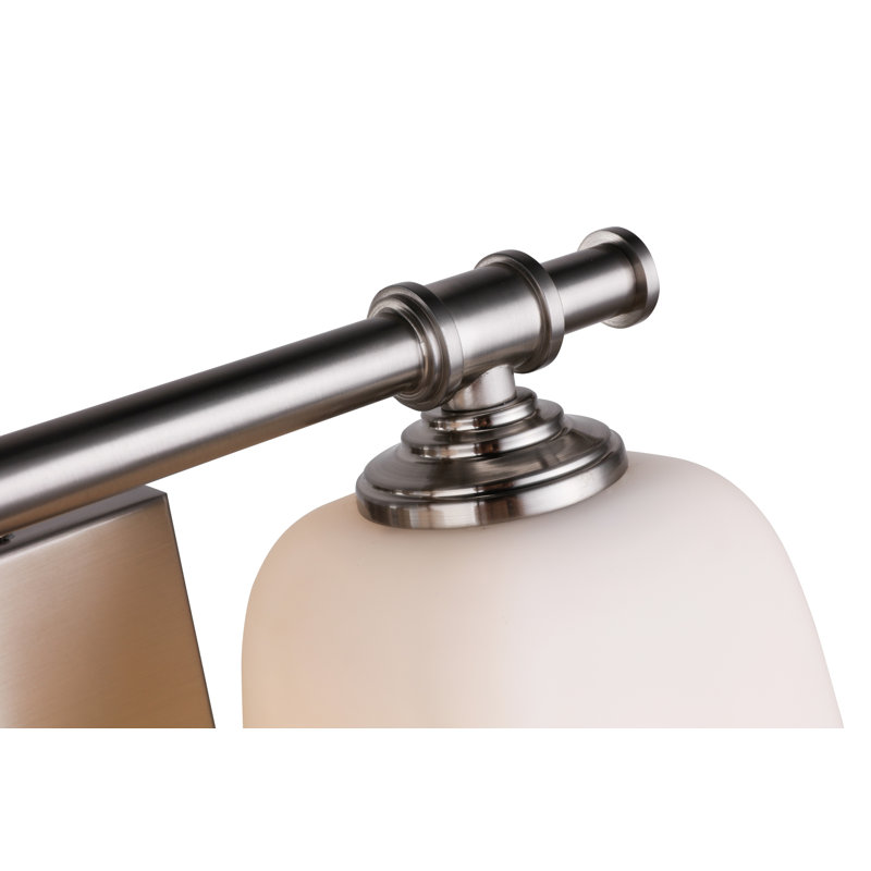 Éclairage pour salle de meuble-lavabo 2 lumières pour salle de bain Thielen, Nickel satiné