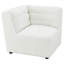 Luxueuse chaise d'angle rembourrée en fausse peau de mouton avec dossier capitonné pour les espaces de vie modernes
