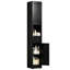 Armoire de rangement pour salle de bain de 71 pouces de hauteur, armoire étroite en métal à 5 niveaux avec 2 portes et tablettes réglables, armoire autoportante pour économiser de l'espace dans la cuisine, la salle de lavage, le garde-manger, noir