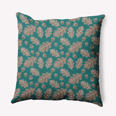 Coussin décoratif feuilles et glands