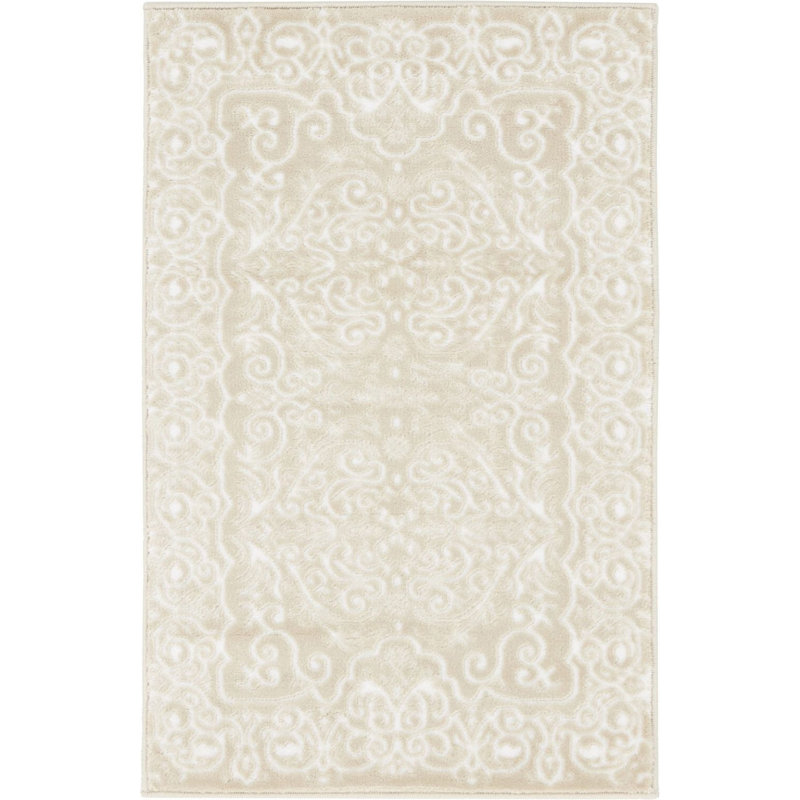 Tapis beige à motif oriental Anah, Rectangle 2 pi x 3 pi