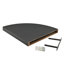 Harbour Housewares - Modern Floating Corner Wall Shelves-61892032-61892034