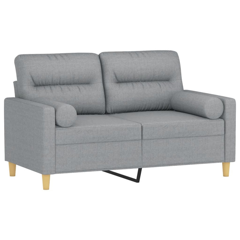 Canapé en cuir Ramia, H 31,5 po x l 54,3 po x P 30,3 po, Gris clair
