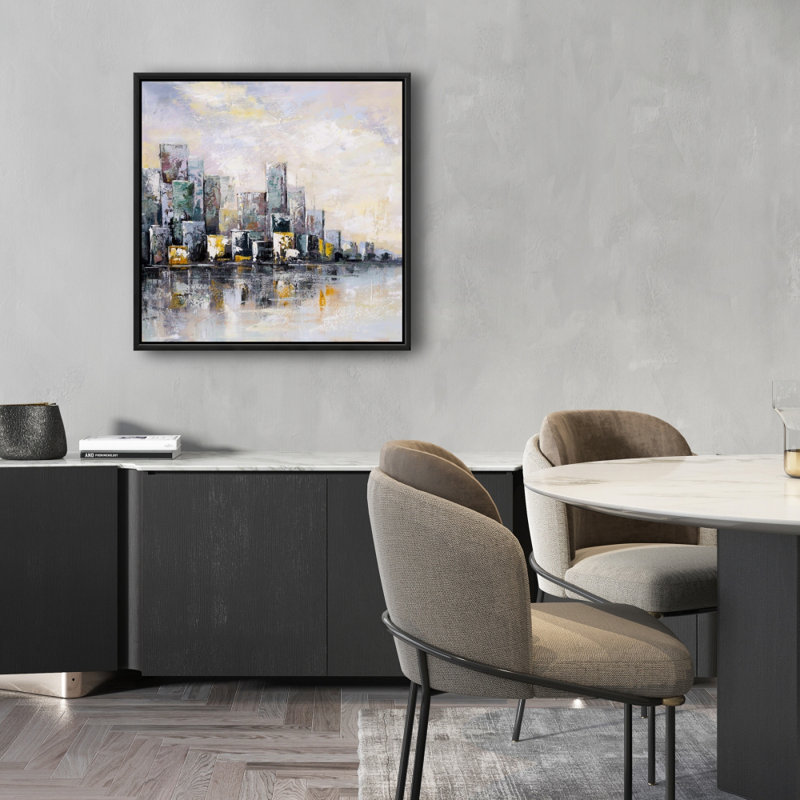 "Paysage urbain abstrait le matin"