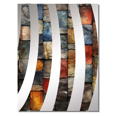 Conka - Abstract Tile Wall Mirror Decor
