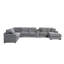 Canapé modulaire en tissu 141,5 po Chenille-412282875