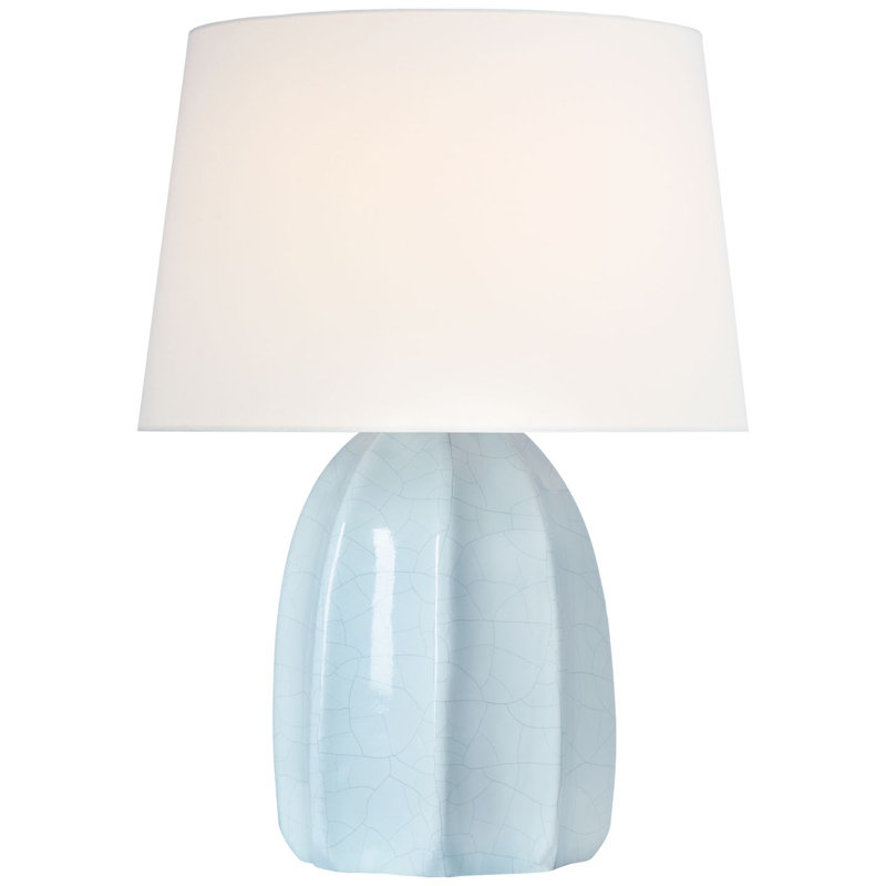 Melanie Cordless LED Table Lamp by Barbara Barry, Crackled Moonseed