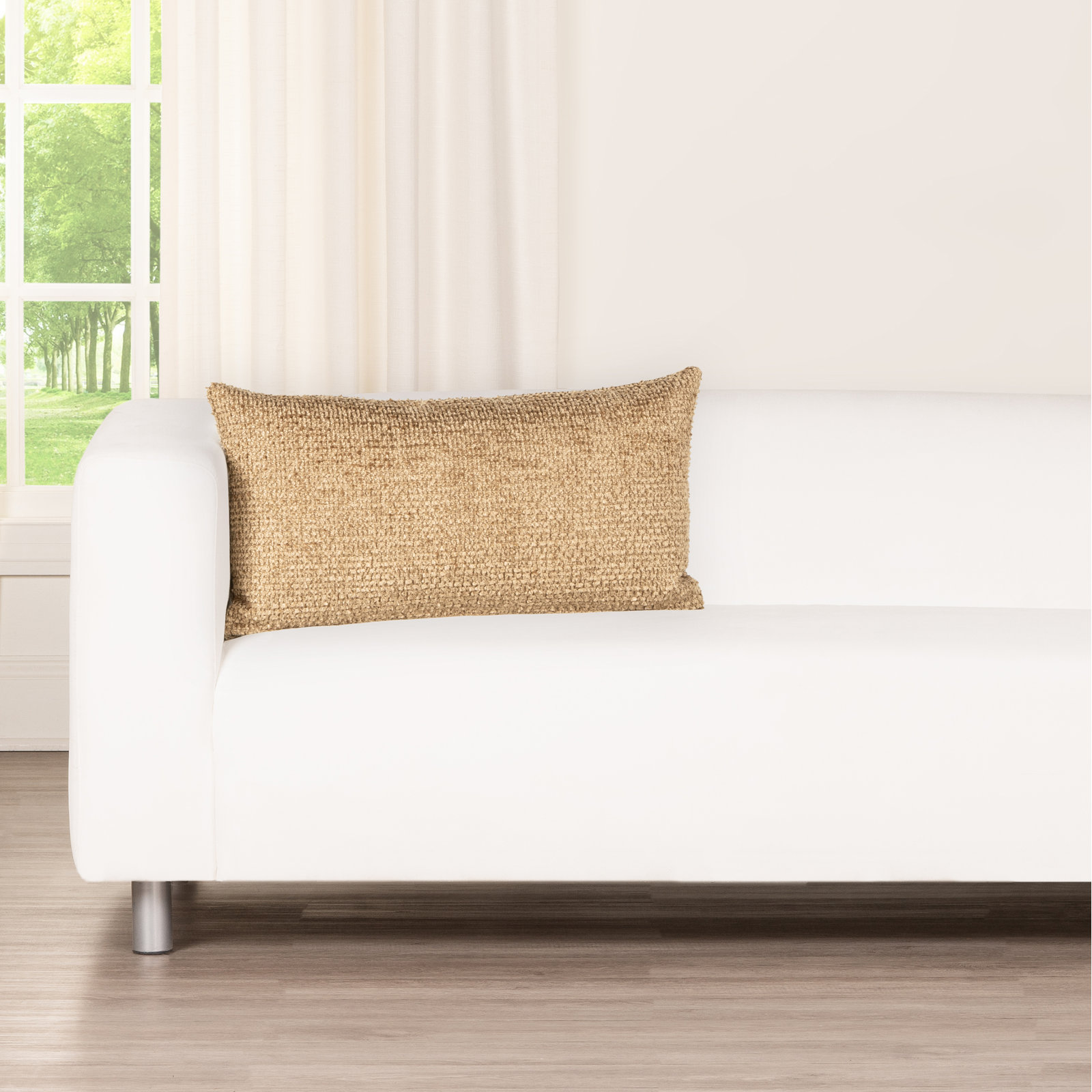 Throw Pillow, Polyester, Rectangle 14"H x 26"W, Brown