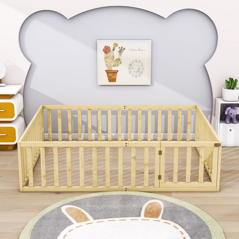 Freta Wood Bed Frame, Natural, Queen