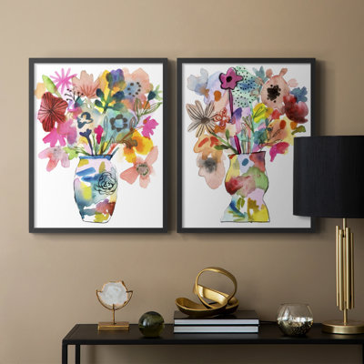 «Linear Bouquet I», reproduction encadrée de qualité supérieure - prête à être accrochée