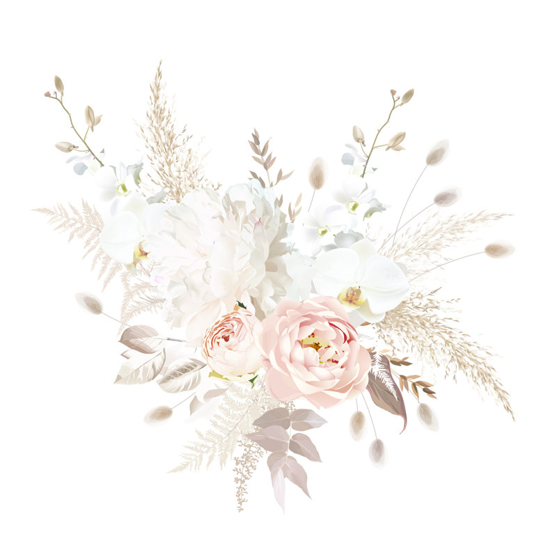 Boho Beige And Blush Trendy by Lavendertime - Wrapped Canvas Art Prints, 30cm H x 30cm W