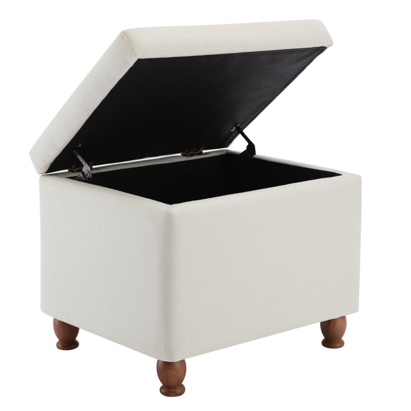 Repose-pieds avec rangement 22 "x 18" avec repose-pieds Classic, Crème, crème