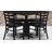 Lomonaco 36'' Square Laminate Table Set with X-Base and 4 Ladder Back Metal Chairs-1355015994