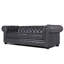 Canapé Chesterfield clouté traditionnel en similicuir