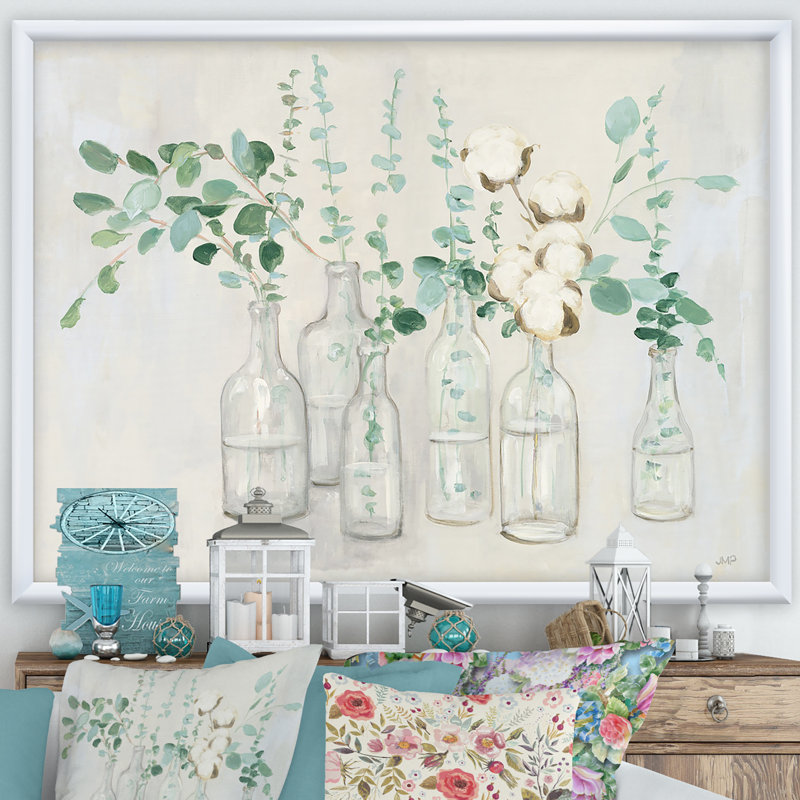 « belle composition florale »-cadre photo imprimé sur toile, H 30 po x l 40 po x P 1,5 po, Cadre blanc