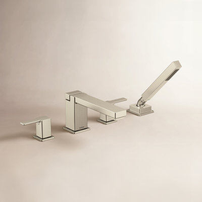 90 Degree Deck Roman Tub Faucet with Handshower