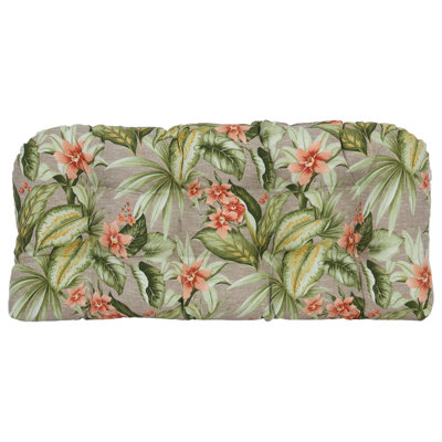 42-Inch By 19-Inch Rounded Back Outdoor Loveseat Cushion