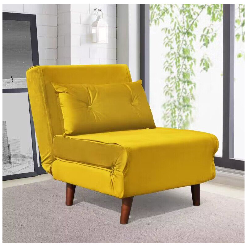 Minonk Velvet Accent Chair, Yellow
