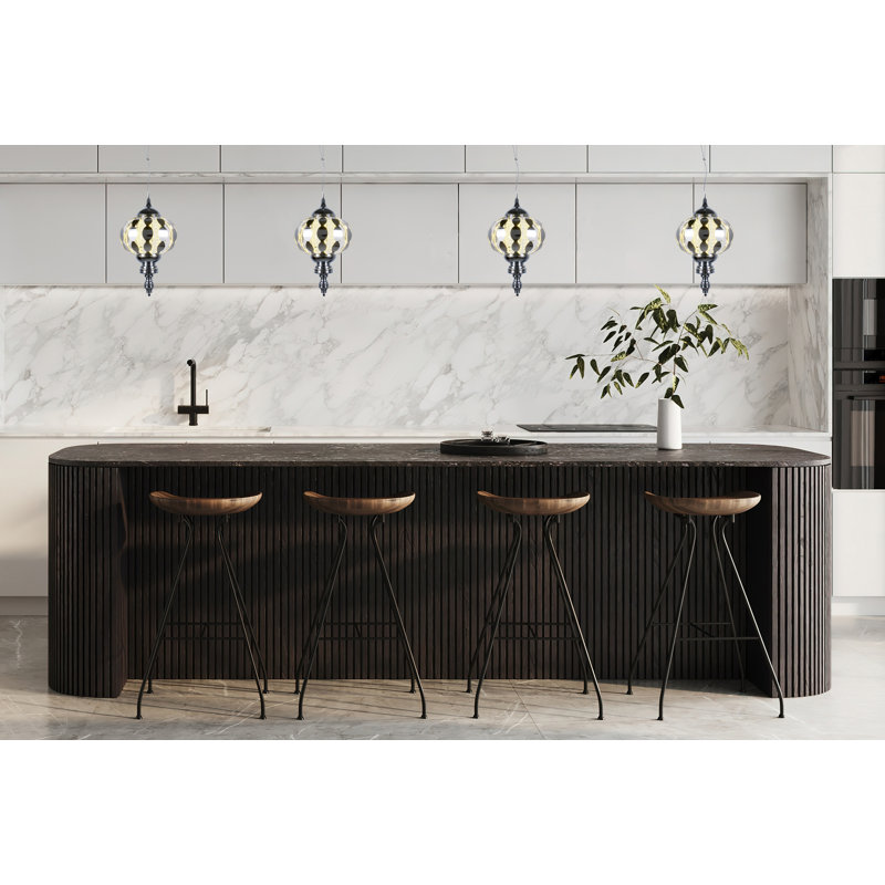Luminaire suspendu en cristal 1 lumière Transitional