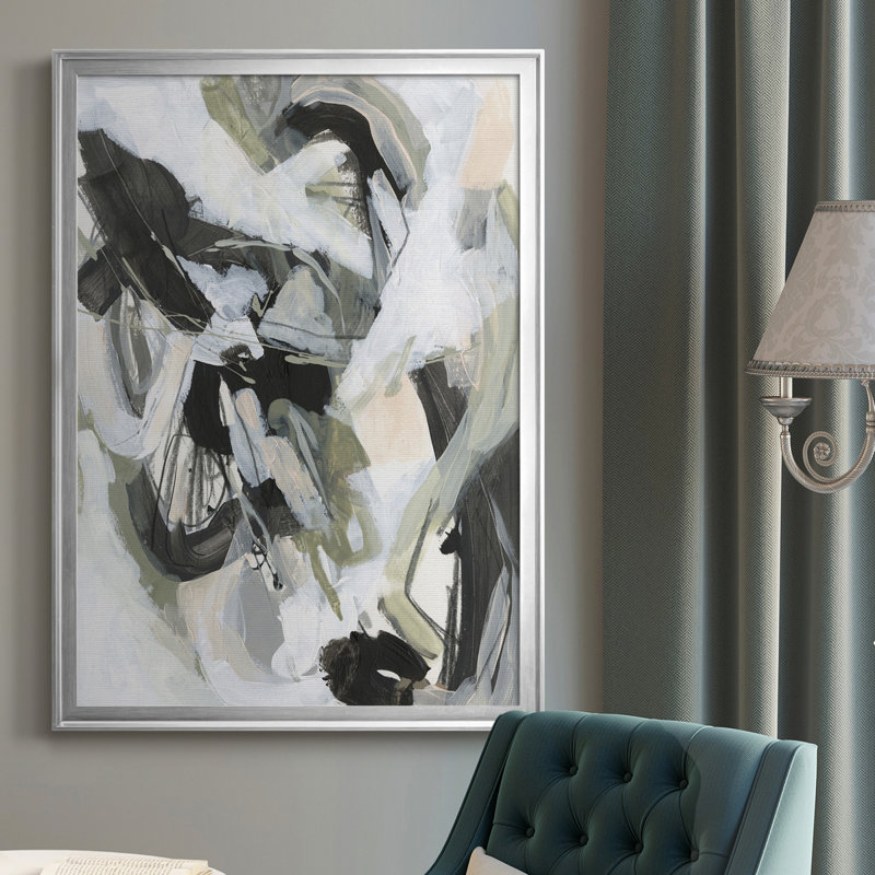 «Electron Net II», reproduction de cadre photo sur toile, H 30,5 po x l 22,5 po x P 1 po, Cadre argenté