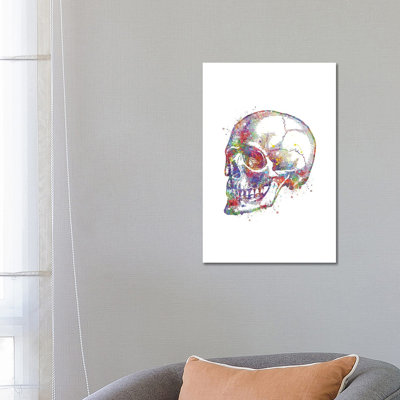 Skull Persp by Genefy Art - Wrapped Canvas Painting