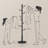 Cactus-Shaped Freestanding Coat Rack with 8 Sturdy Curved-End Hooks, 69 Inches Tall, for Coats Hats Bags-1895655036