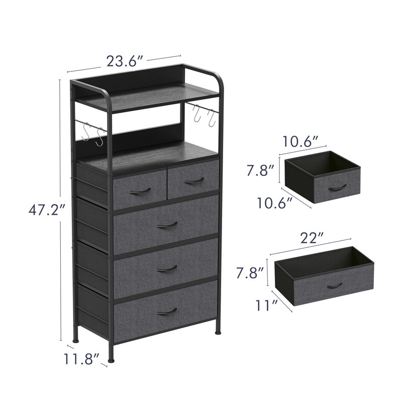 Marcous 5 Drawer 59.9Cm W Chest